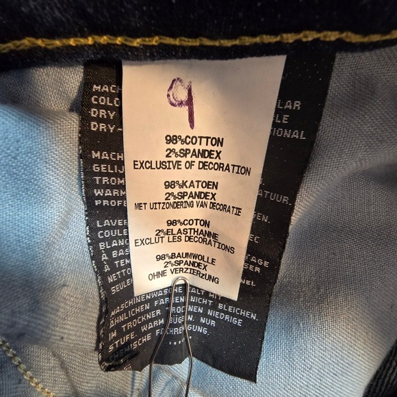 Harley Davidson Jeans Womens Size 31 35x33 Dark Wash Stretch Straight Motorcycle - Picture 10 of 15